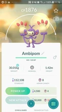 Ambipom ( Aipom Evolution ) Pokémon Tr@de GO