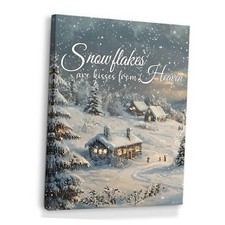 XINCEYWJ Vintage Winter Christmas Wall Art Decor, Farmhouse 11x14in snow