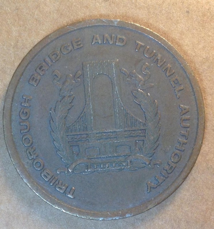 Old Transit Authority Tokens - Large Triborough Bridge and Tunnel Authority Fare