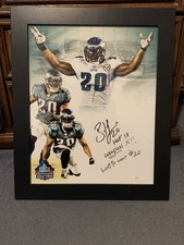 Brian Dawkins HOF Signed 16x20 Framed Photo 3x Inscribed   Eagles (JSA WA218592)