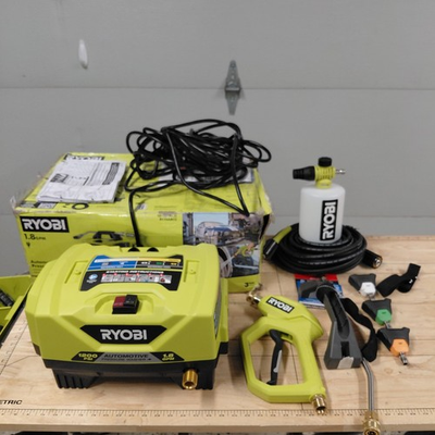 #ad RYOBI RY14AM12 1.8 GPM Automotive High Flow Pressure Washer Kit 1200 PSI $109.99