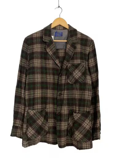 PENDLETON Jacket/ Medium/ Wool/ Brown/ Check/ 50s… - image 1