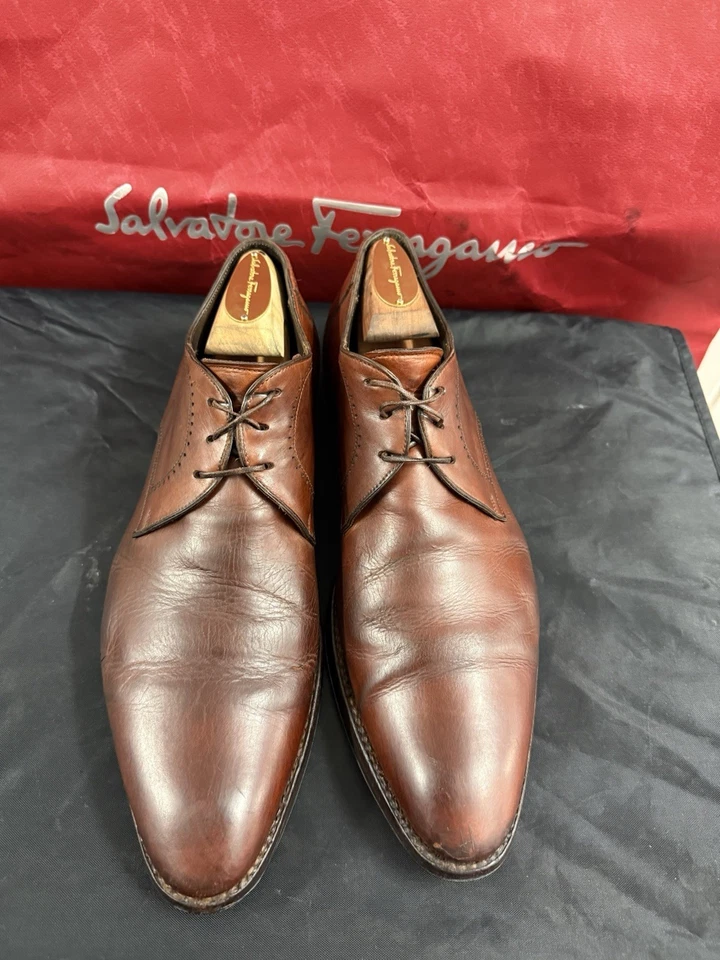 Mocassim de couro ermenegildo zegna alta costura ponto triplo feito à mão 9,5 EUA US$ 1320 - Imagem 3 de 4