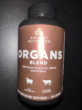Ancient Nutrition Organ Supplements, Grass-Fed and Wild Organ Complex 180 Caps
