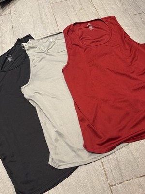 RealEssentials (Bundle of 3) Men's Quick Dry Workout Gym Fitness Tank Tops 3XL