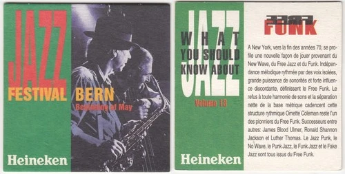 1 HEINEKEN JAZZ BEER MAT BEERCOASTER SOUS BOCK VILTJE