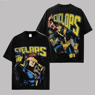 Cyclops 90s Retro Vintage T-Shirt Mutant Leader Graphic Tee Cotton Gift
