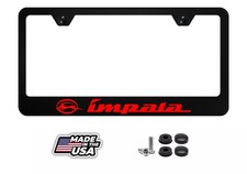 Red Impala License Plate Frame Black Metal Fits Impala Ss All Years Red Impala License Plate Frame Black Metal Fits Impala Ss All Years