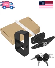 Shed Door Latch T-Handle Lock Kit with 5 Keys, Set 4½" and 5½" Stem Storage Barn