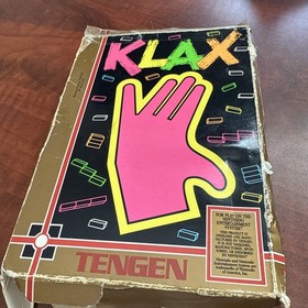 Vintage 1990 Nintendo NES Tengen KLAX Complete Game + Manual+ Original Box