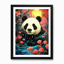 Panda Bear 2 Art Print Framed Wall Art Poster Canvas Print Picture