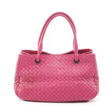 BOTTEGA VENETA Intrecciato Satchel tote Handbag 148323 leather Pink Used Women
