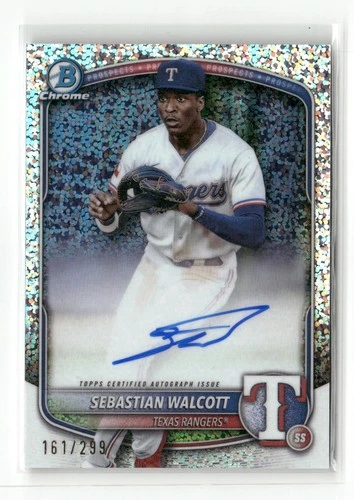 2024 Bowman #CPA-SW Sebastian Walcott Chrome Auto Speckle Refractor /299