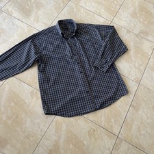 Herren Hemd XL 43/44 braun gelb weiß kariert getragen