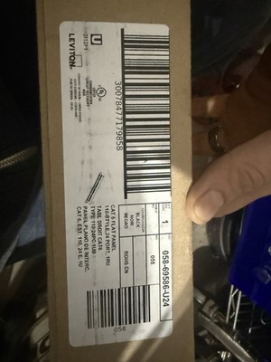 Leviton 058-69586-U24 CAT6 Flat Panel 110- Style 24-Port 1RU. (NOS) (BINB001C)