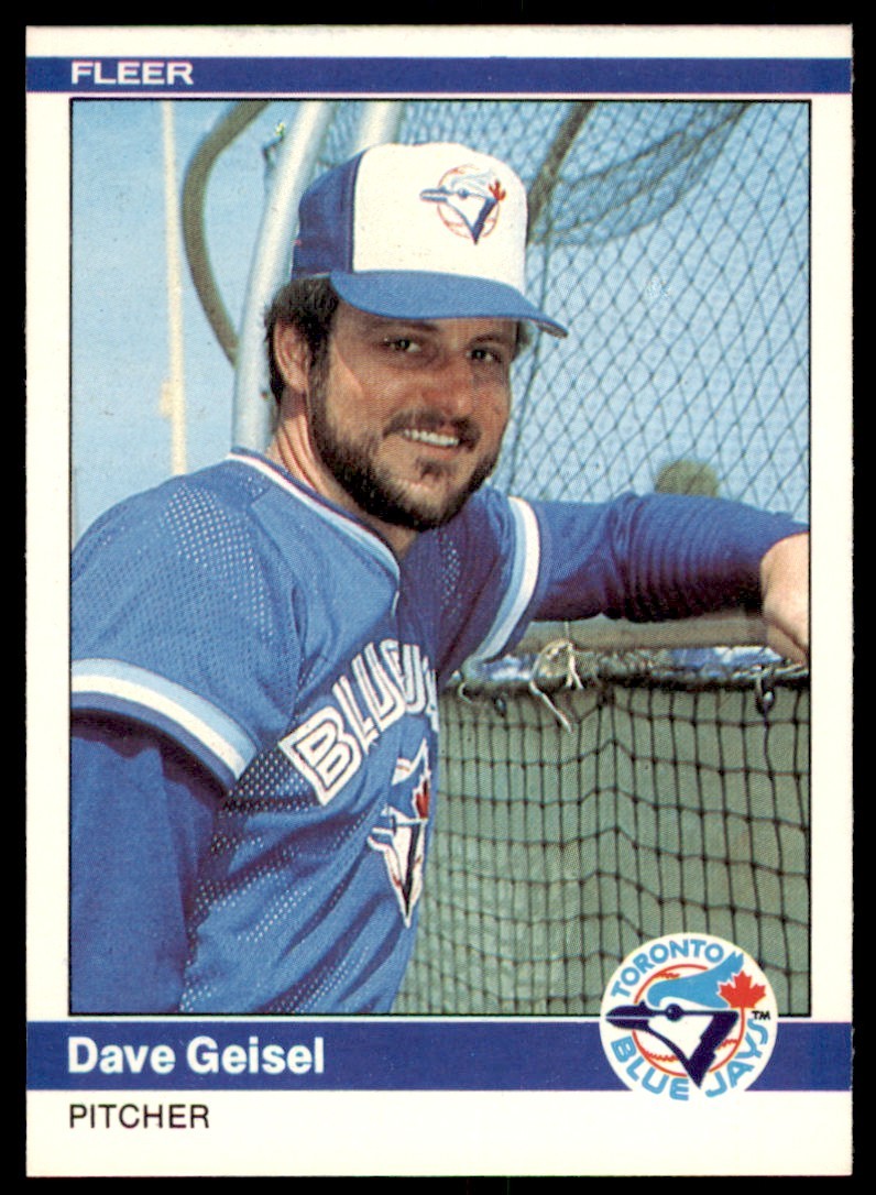 1984 Fleer Dave Geisel . Toronto Blue Jays #154