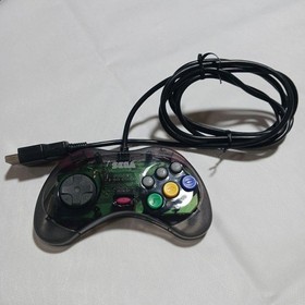 Sega Saturn Clear Console Skeleton HST-3220 Clear Black Tested