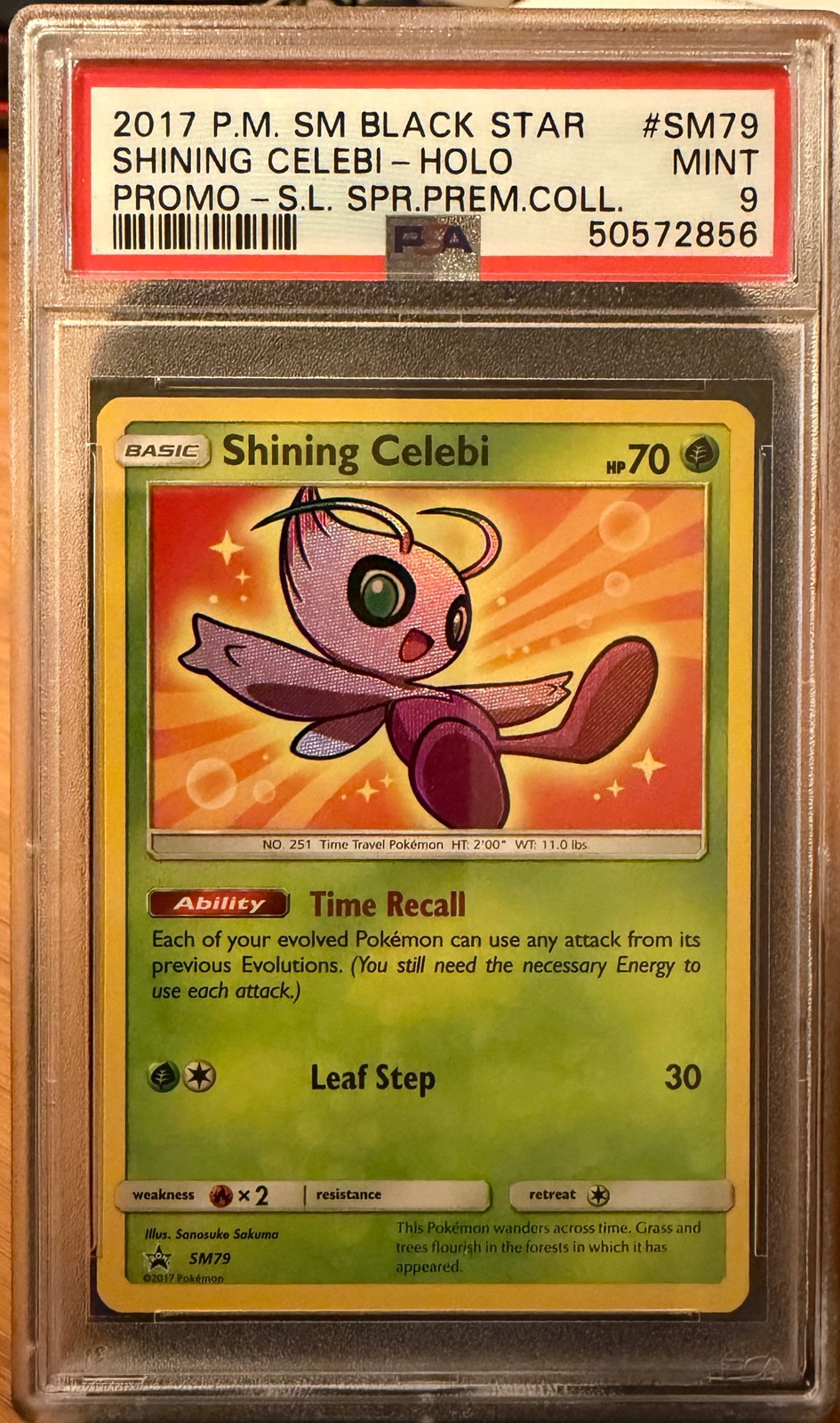 Shining Celebi Holo SM79 Legends Super Premium Collection 2017 Pokemon PSA 9