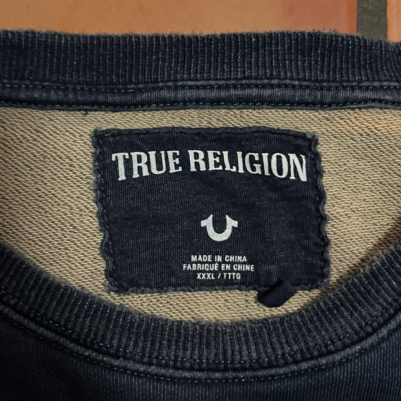 True Religion Distressed Patchwork Sweatshirt 3XL… - image 4