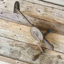 Vintage Hand Crank Shoulder Breast Drill Egg Beater Antique