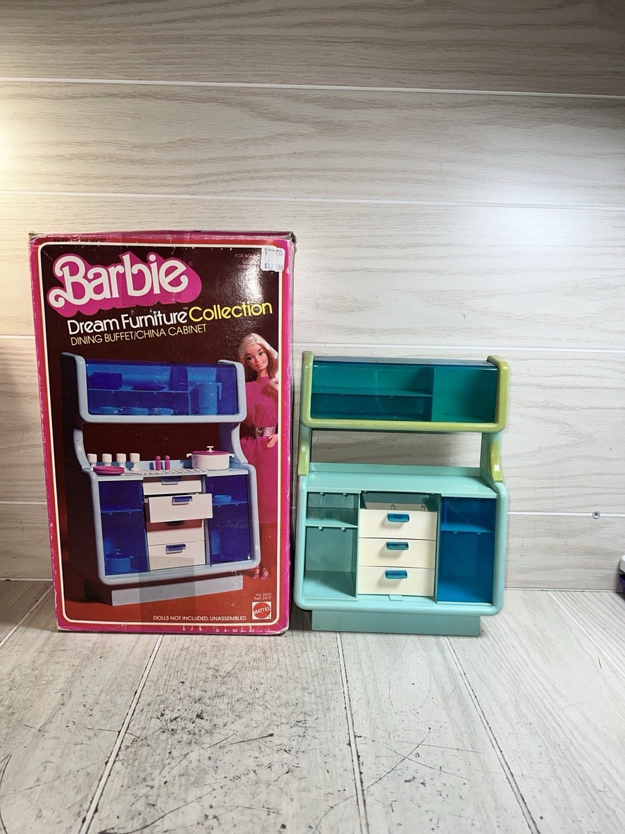 Vintage 1978 Barbie Dream Furniture Collection Dining Buffet China