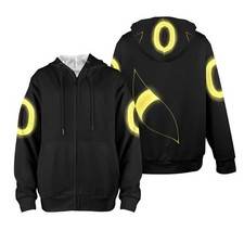 Umbreon cosplay inspired printed fabric hoodie