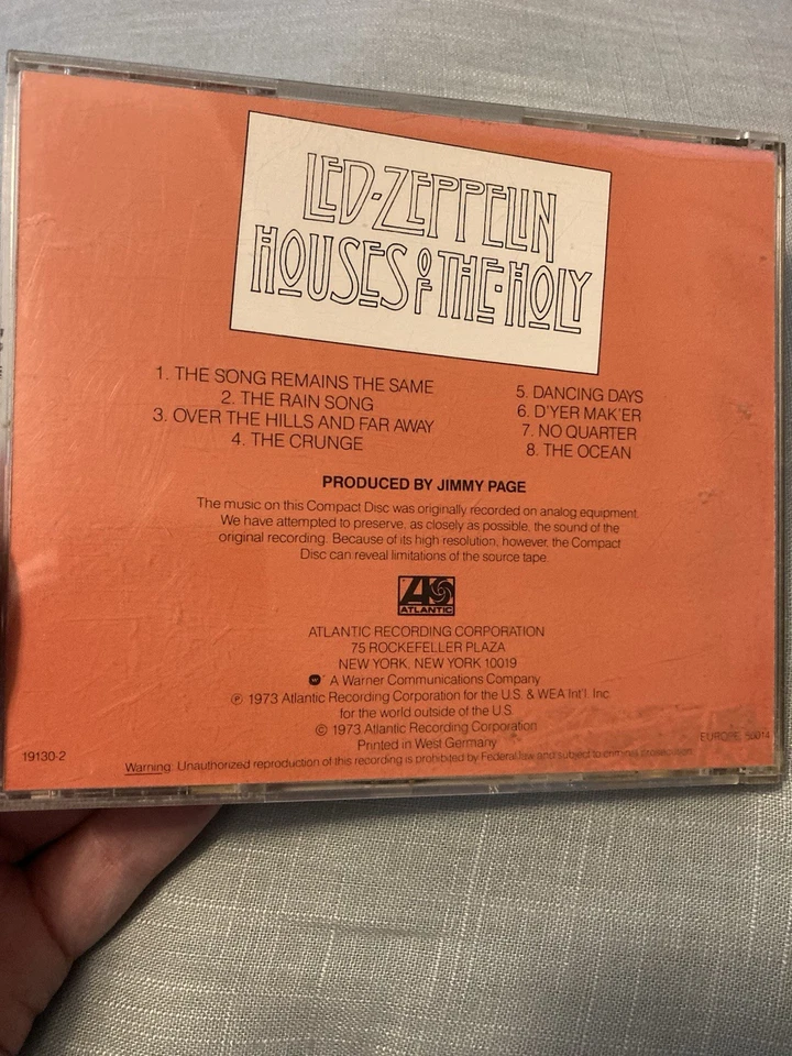 Led Zeppelin - Houses of the Holy CD release Target label West Germany 1985 - Image 4 of 4