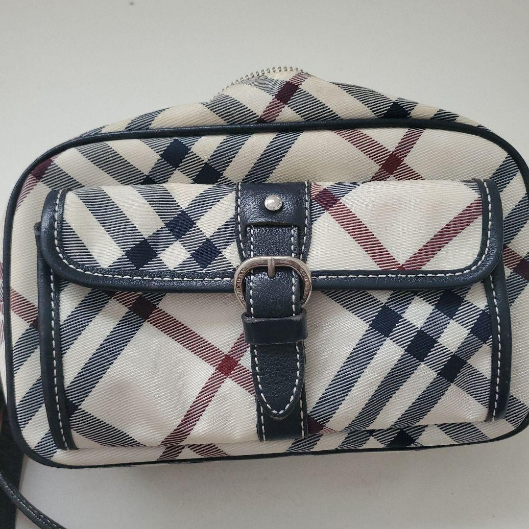 たん BURBERRY BLUE LABEL 754265F6 Burberry Blue Label Nova Check Shoulder Bag Canvas