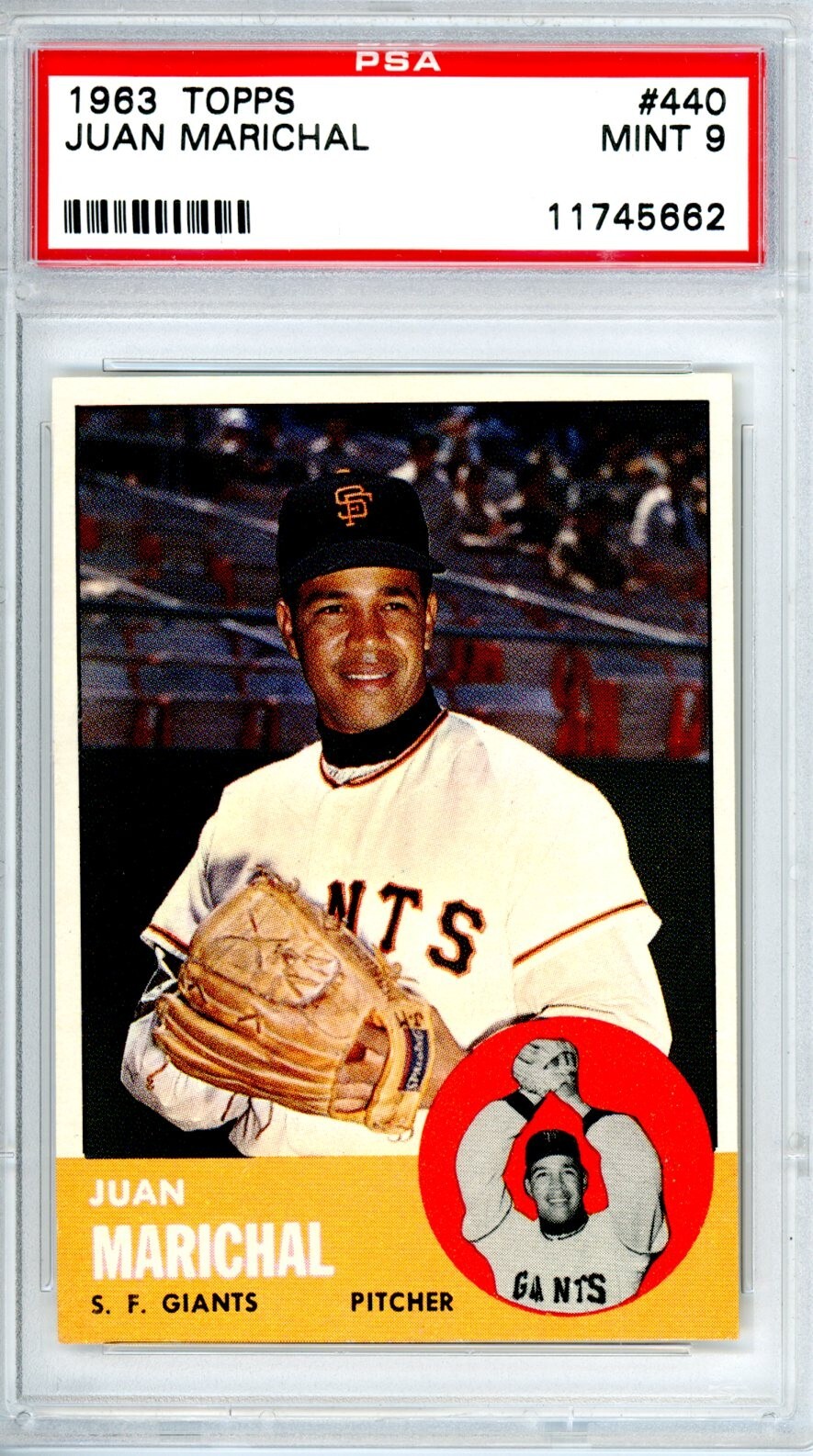 1963	Topps	Juan	Marichal	440	PSA 9	Giants	14005