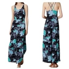 LOFT Floral Tiered Maxi Dress 00