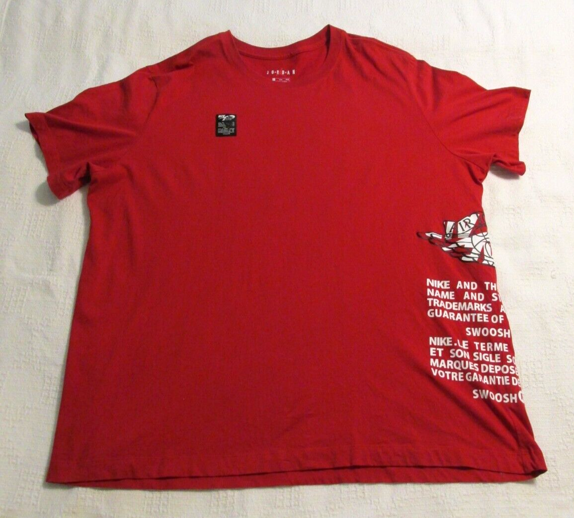 Nike Air Jordan Swoosh Trademark T-Shirt XXL, XX Large Red