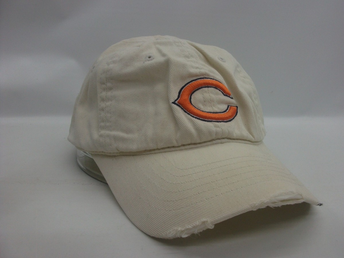 Chicago Bears Damaged Hat Beat Up Stretch Fit Beige Baseball Cap