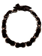 VTG SO 80s NEW WAVE CHOCOLATE Velvet Gold Chain Loop Belt HiPpY Gypsy BOHO SML
