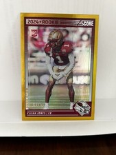 2024 Score Football #394 Gold Zone Rookie Auto Emani Bailey RC /50 Chiefs SP