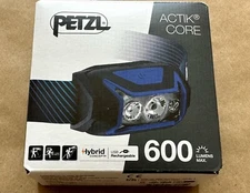 NEW PETZL ACTIK CORE 600 HEADLAMP COLOR BLUE FAST FREE SHIPPING