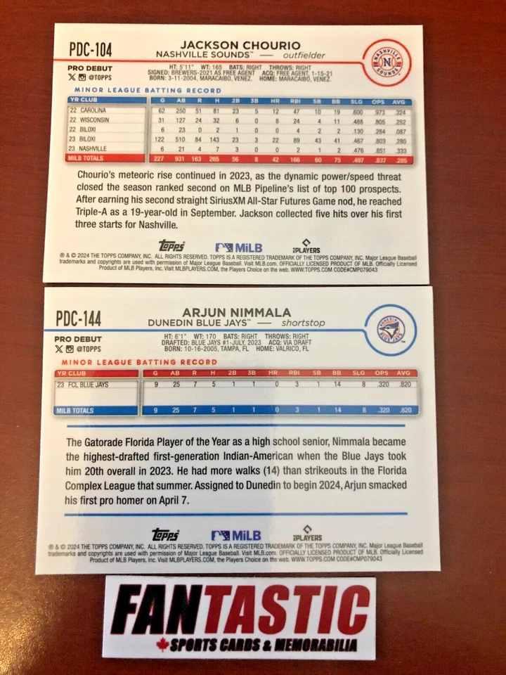 2024 Topps Pro Debut Baseball CHROME Card YOU PICK PDC-1 to PDC-200 - Image 2 of 2