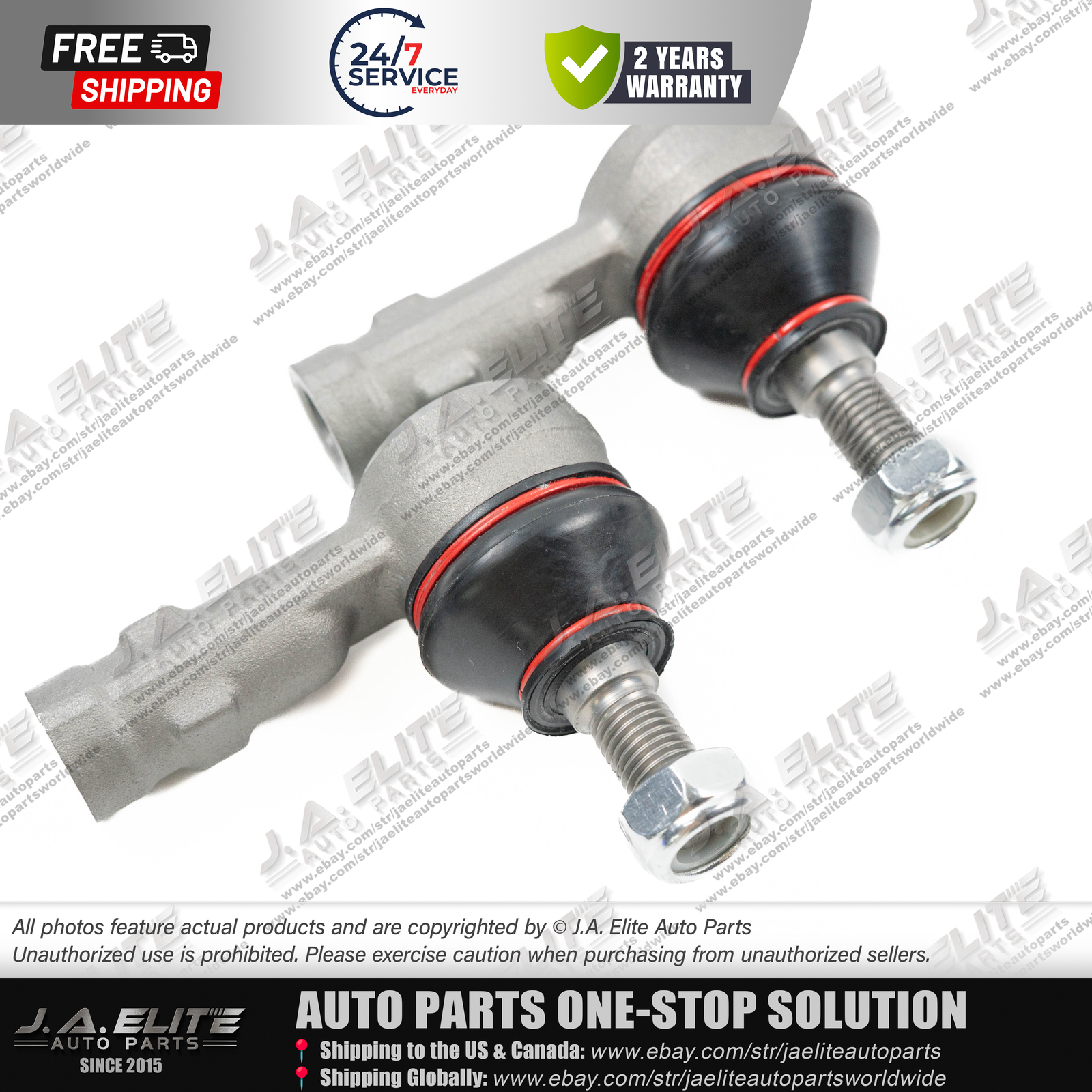 2 pcs Outer Tie Rod Ball Joints fit Bentley Mulsanne (2010+) 3Y0422811