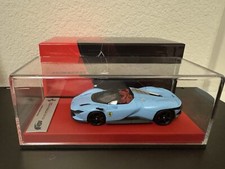 BBR 1/43 Ferrari Daytona SP3 Azzurro La Plata Blue Matt Open Roof Leather Base