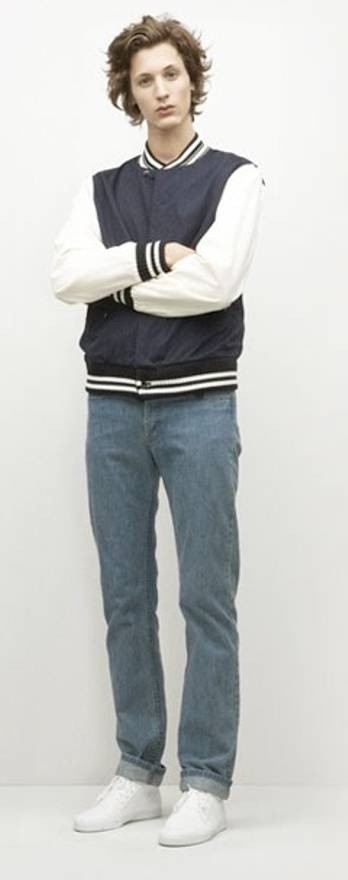 Blouson Bomber Vintage APC - Style US Army, Taille M Beige, En Coton