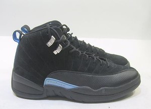 Air Jordan 12 Retro Nubuck Black University Blue shoes