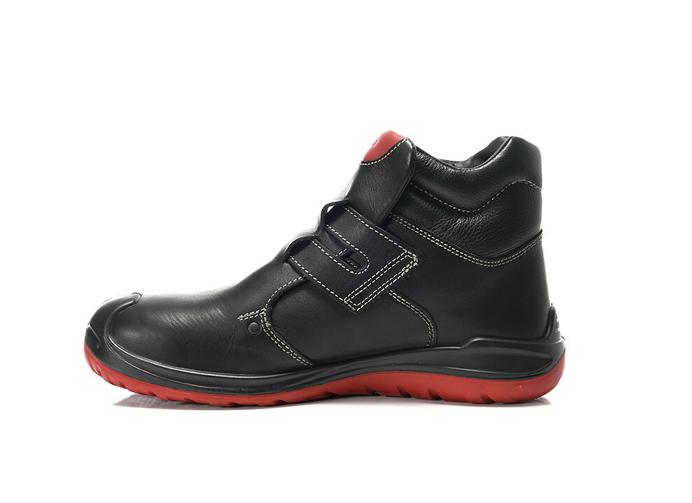 ELTEN Veiligheidsschoenen ANDERSON Roof S3 HI, dames en heren, leer, stalen neus, licht, robuust, zwart/rood, maat: 42