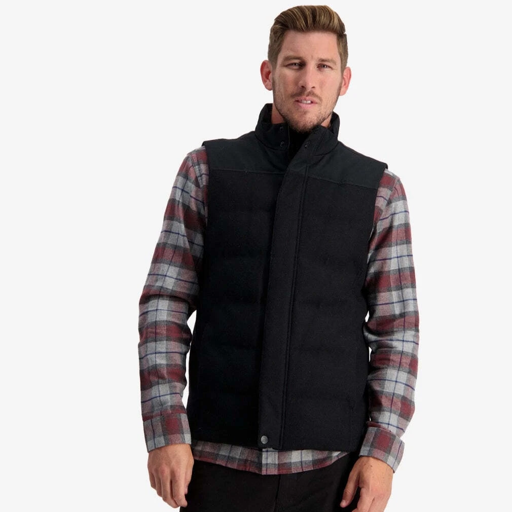 Swanndri - Hakatere Insulated Vest - Black Tweed