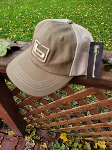 Banded Gear "b" Logo Olive/Khaki Trucker Mesh Back Chino Twill Hat Ball Cap - Picture 2 of 11