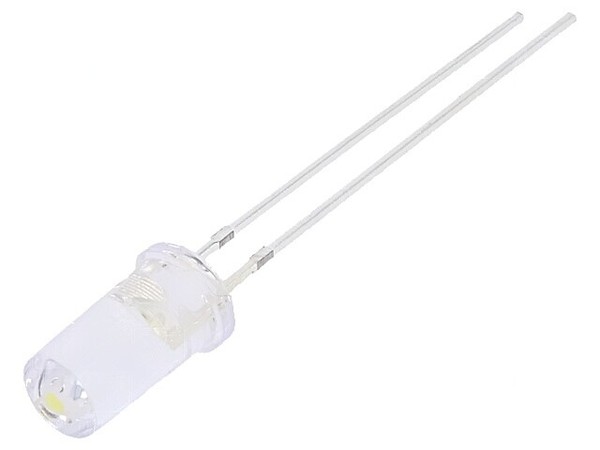 2X OSW5DK5TA1A Led 5Mm Kaltweiß 1120-1560Mcd 100° 20Ma 2,7-3,4V Front: Flach Opt-image
