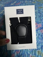 Janie and Jack 0 To 6 Months Black Suspenders NIB / R4