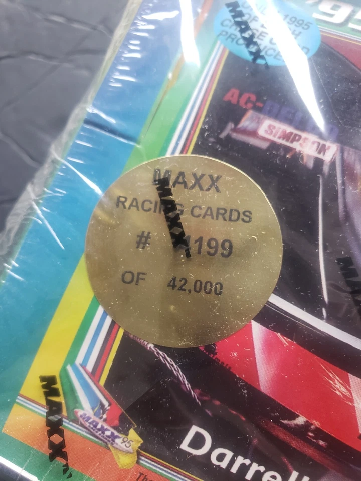 NEW FACTORY SEALED 1995 MAXX RACING NASCAR CARD BOX 24 PACKS SP CHROMIUM SERIES - Image 2 of 4