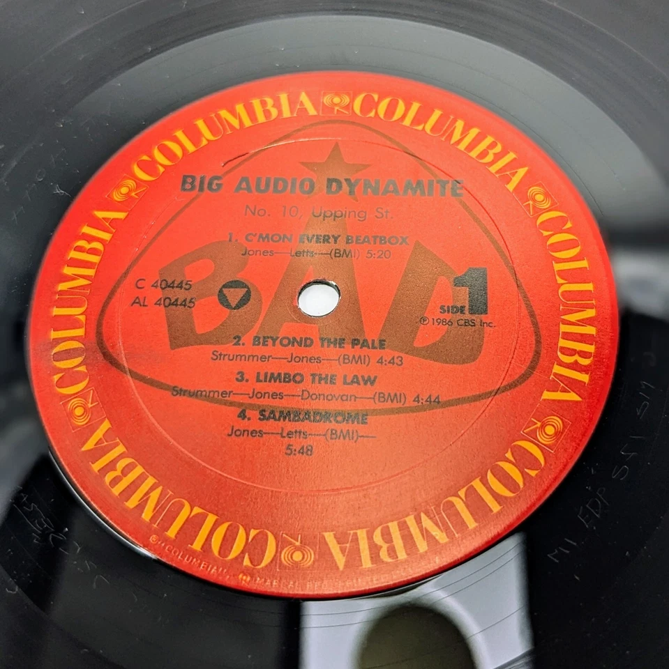 B.A.D. Big Audio Dynamite No. 10, Upping St. Vinyl LP 1986 Mint Foto 3 de 4