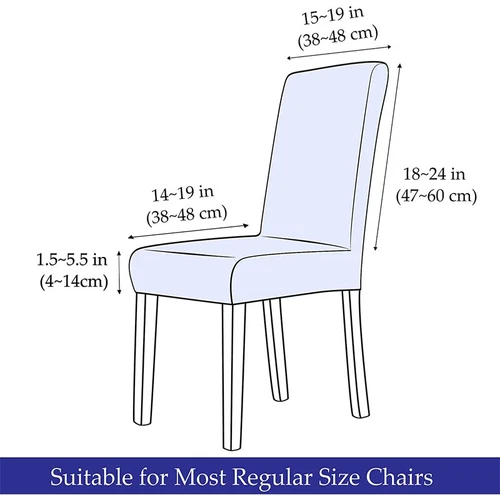 Velvet Chair Cover for Dining Room Elastic Thick Velvet Chair Cover 1/4/6/8 Pcs - Picture 3 of 42