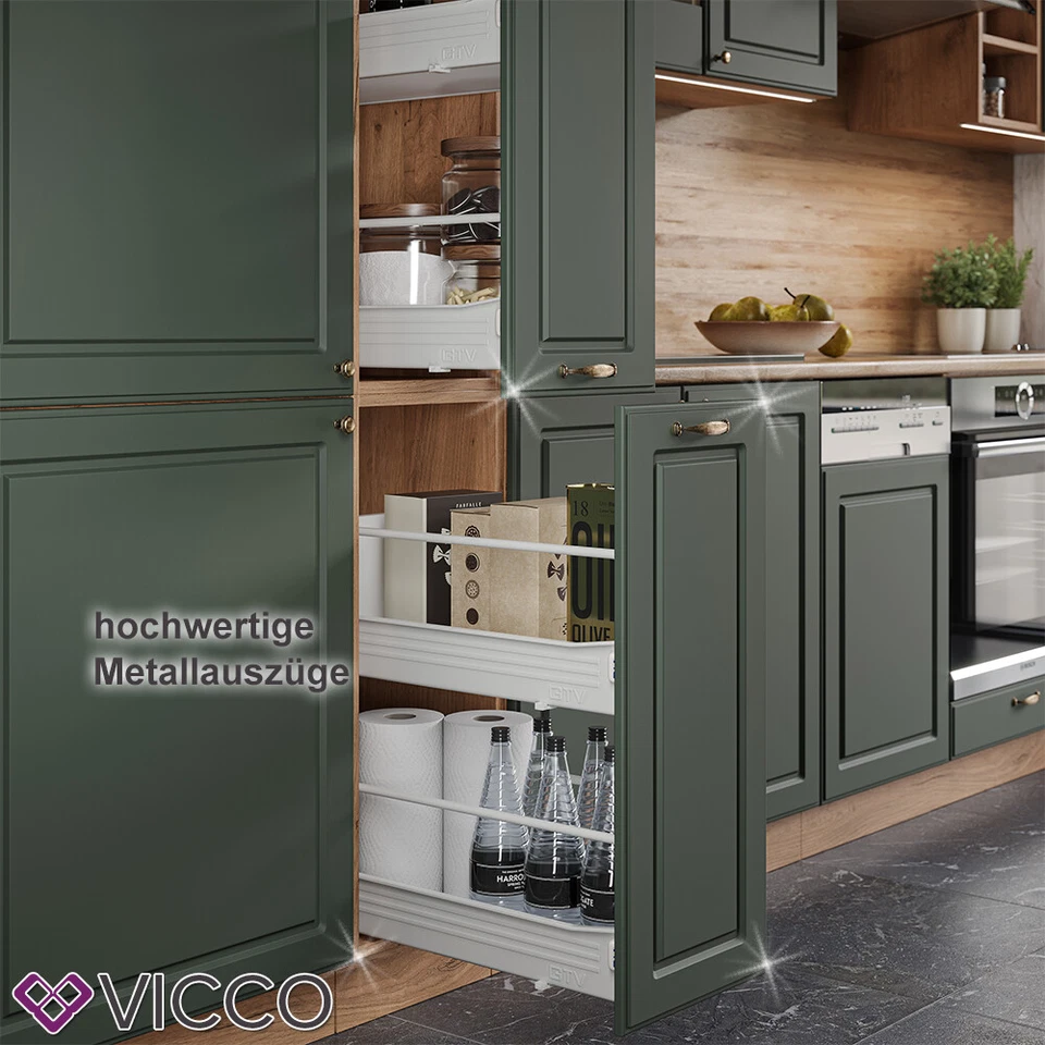 Landhaus Küchenschrank Hängeschrank Unterschrank Küchenzeile Fame-Line Vicco - Bild 4 von 4