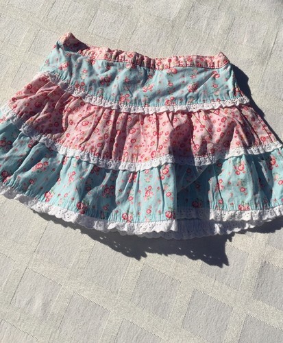 GIRLS SKORT BY GREENDOG -SIZE 24 Mos. Pink,Blue & Lace - Picture 3 of 4